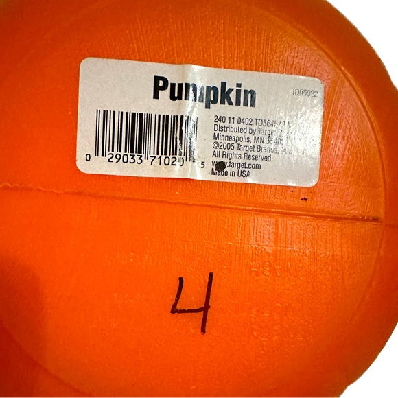 VTG GENERAL FOAM PLASTICS JACK-O-LANTERN PAIL HALLOWEEN 9” BLOW MOLD PUMPKIN - Picture 4 of 4